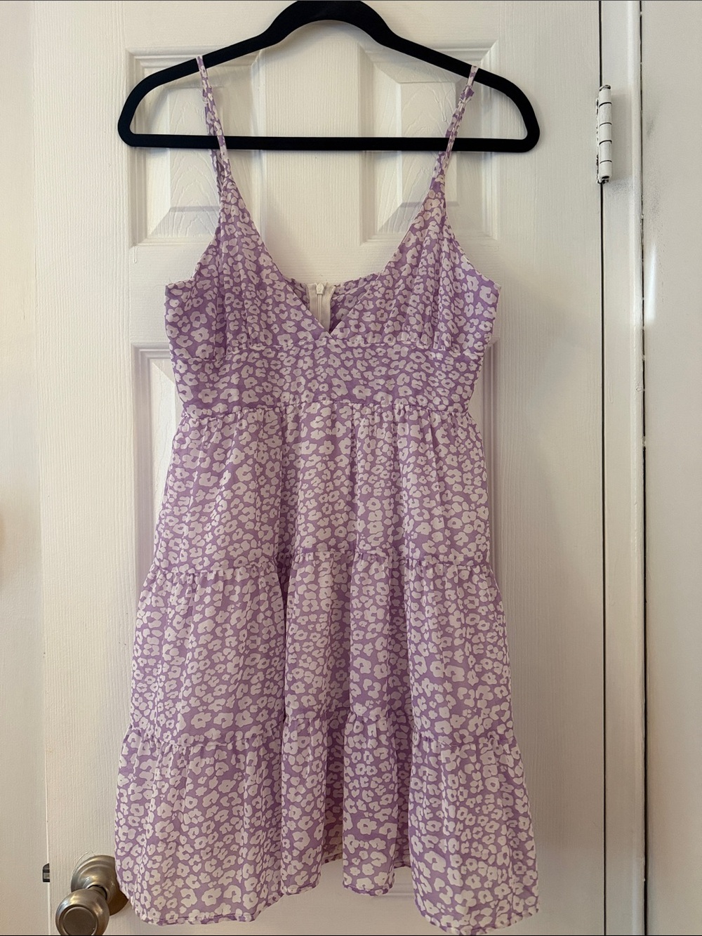 Lilac Spotted Tiered Sundress